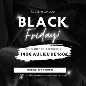 Black Friday offre carnet de 10 séances